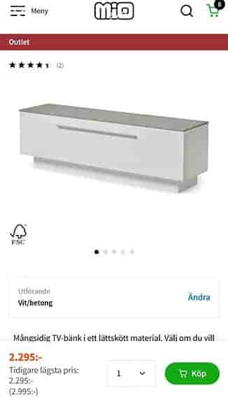 Fint och stabilt TV-bord