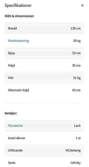 Fint och stabilt TV-bord