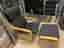 IKEA POÄNG Fåtölj med fotpall - Svart
