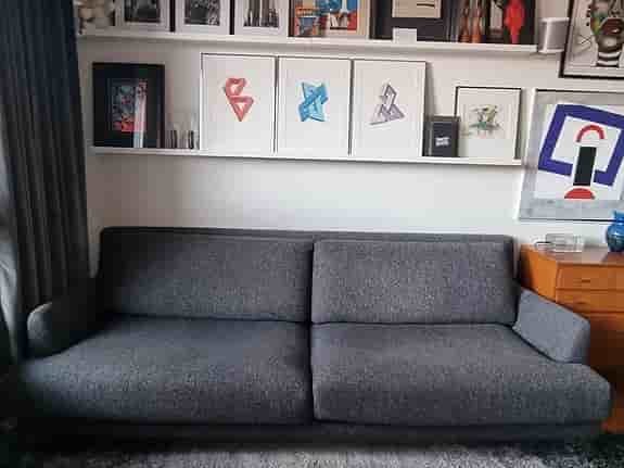 Soffa mörkgrå Mio Macy XL 3-sits