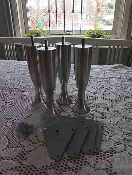 Jysk sängben 20 cm metall silver