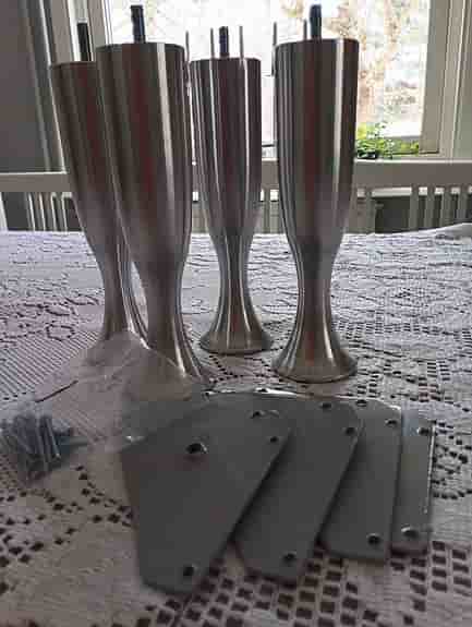 Jysk sängben 20 cm metall silver