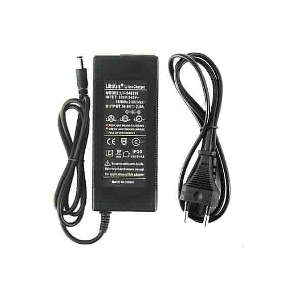 El cykel/sparkcykel LiitoKala 48V (54.6V) 2A batteriladdare