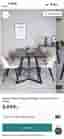 Venture Home Maggie matgrupp med 6 stolar svart bord beige tyg