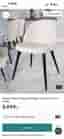Venture Home Maggie matgrupp med 6 stolar svart bord beige tyg