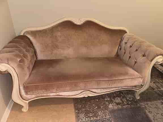 Schesterfield soffa i rosa
