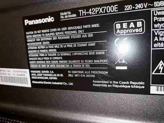 Panasonic TH-42PX700E tv 42 tum svart