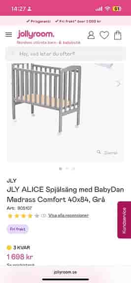 spjälsäng grå