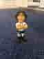 Fotbollsspelaren Maradona figur i plast blåvit