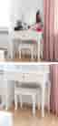Elegant vitt sminkbord med pall (vidaXL Arabella) – Nyskick!