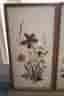 Vintage tavlor med pressade blommor – 70/80-tal – signerade WR