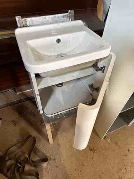 Tvättställ med underskåp vit ca 45 cm