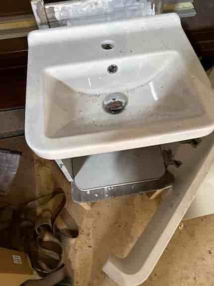 Tvättställ med underskåp vit ca 45 cm