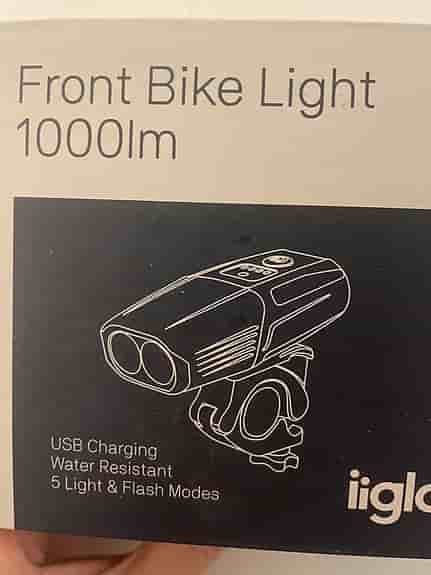 iiglo cykellampa front 1000lm, 5200 mAh
