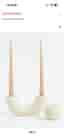 Ny ljusstake keramik beige