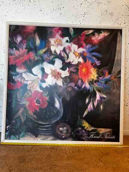 Floreal Takata tavla blomstermotiv 104x104 cm.