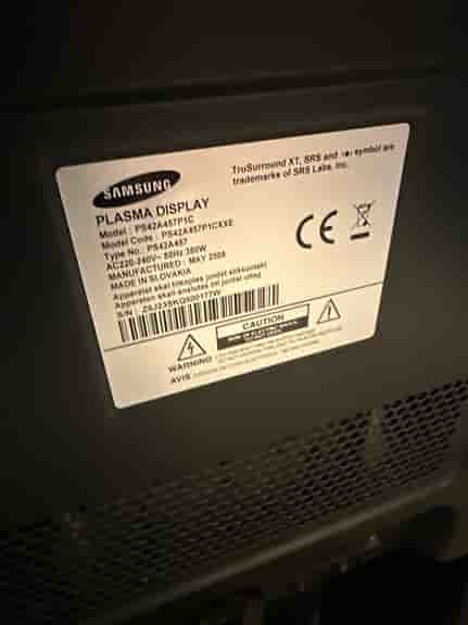 Samsung PS42A457P1C plasma-tv 42 tum svart
