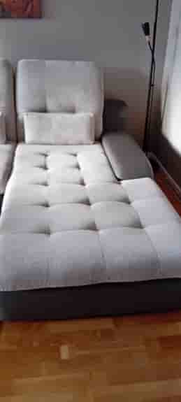 BÄDDSOFFA Beige Tyg, soft/läderimittation, 04 elefant/DI. Höger