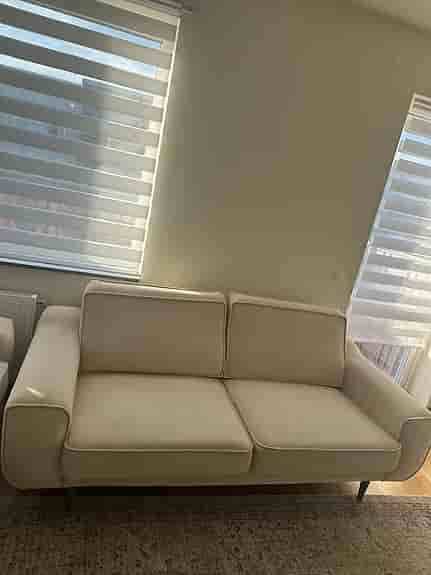 Soffa 2-sits beige tyg