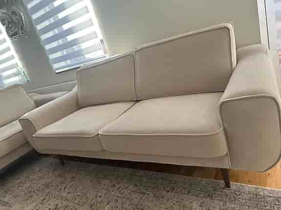 Soffa 2-sits beige tyg