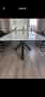 Genova vit marmormönstrat glas bord + 6 st stolar