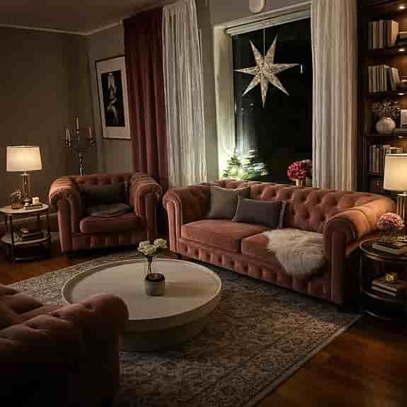 Chesterfield Lyx Soffgrupp 3+2+1 i Sammet