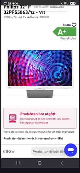 32 tums Philips tv