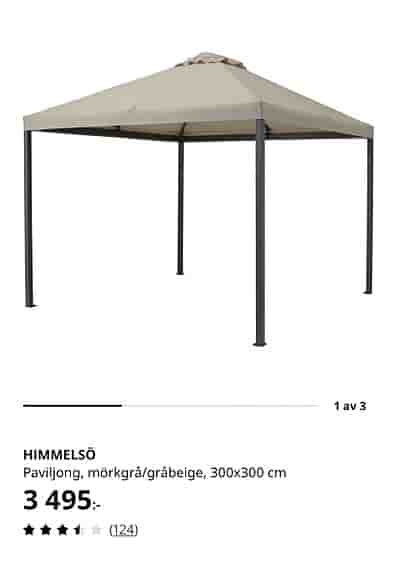 Ikea Himmelsö paviljong 300x300 cm mörkgrå/gråbeige