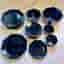 Svart servis Arcoroc  Octime Noir 1970-tal