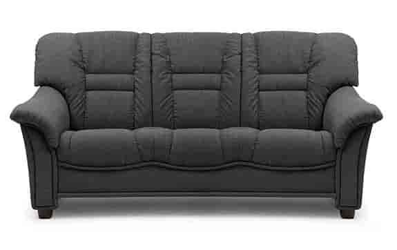 Soffa Lady 3-sits mörkgrå tyg