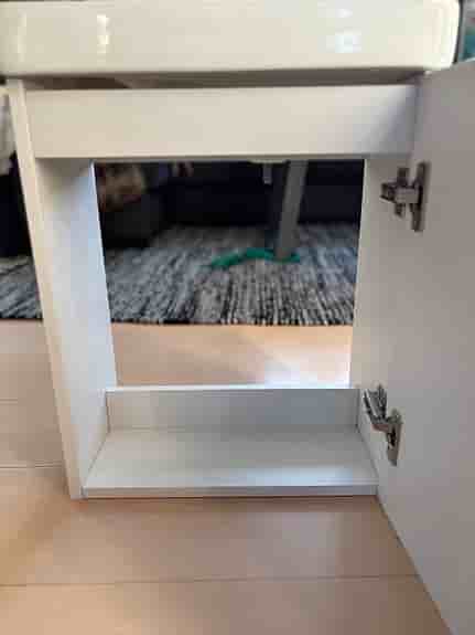 Tvättställsskåp med handfat vit 40x22 cm