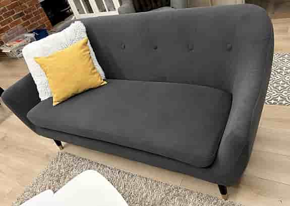 Soffa 2,5-sits mörkgrått tyg