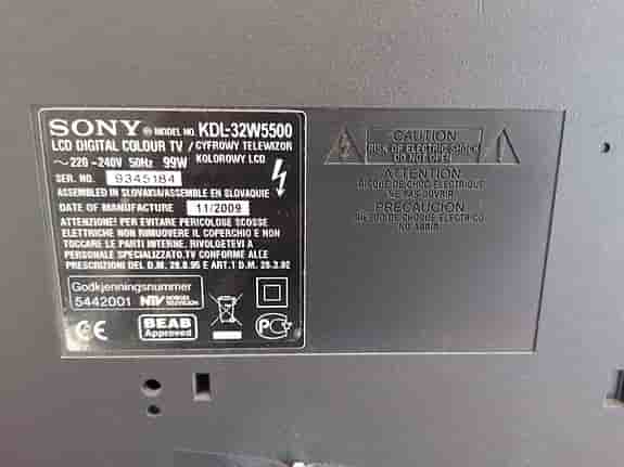 Sony KDL-32W5500 tv 32 tum svart