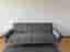 Velvet Sofa Bed Light Grey SELNES (3 Seater)