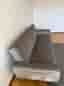 Velvet Sofa Bed Light Grey SELNES (3 Seater)