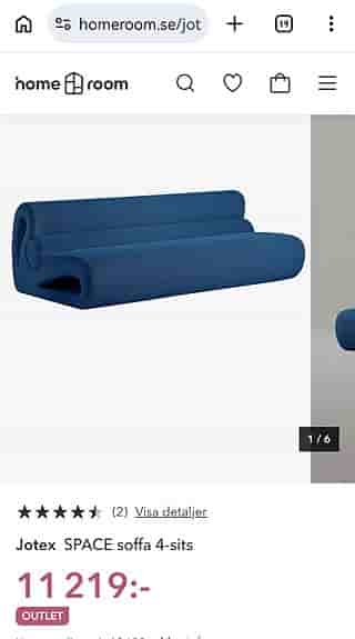 Ny futuristisk soffa blå