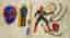 Masken Spiderman + Loki + Spiderman figurer + PEZ dispenser godis