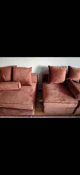 Soffa  sammet brun