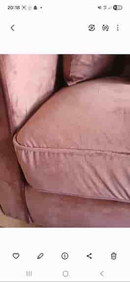 Soffa  sammet brun