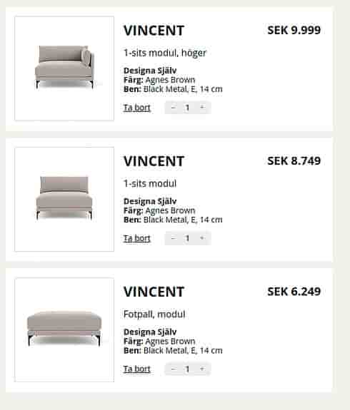 Soffgrupp Sofacompany  Vincent i gott skick