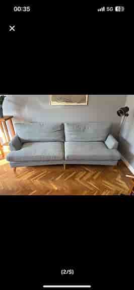 Stilren grå 3-sits soffa – nypris ca 11 850 kr