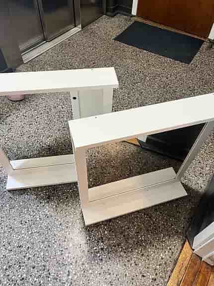 2st IKEA spegel vit silverån