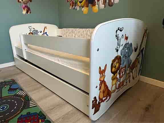 Barnsäng - Babydreams Vit - Djur 140x70 Cm