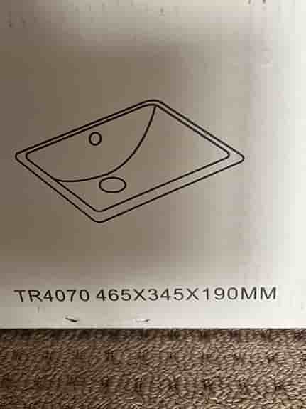 TR4070 tvättställ 465x345x190 mm vit