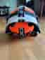 Unihoc målvaktshjälm innebandy vit orange