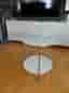 Soffbord glas och stål, 2 st