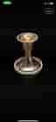 Fin ljusstake silver pleterad. 8 cm hög 7 cm bred