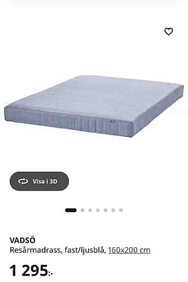 IKEA madrass Vadsö 160x200cm