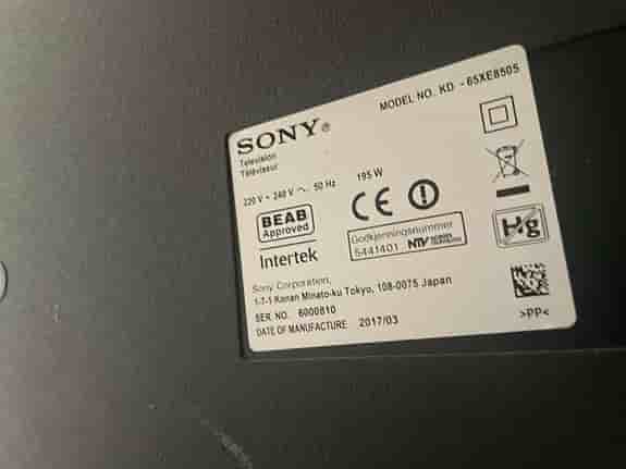 Sony KD-65XE8505 TV 65 tum svart