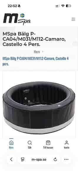 MSpa Camaro bälg spabad 4 personer